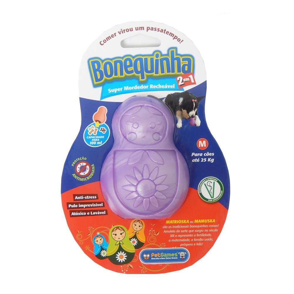 Foto-do-produto-Brinquedo-Caes-Pet-Games-Bonequinha-Lilas-Tamanho-P-no-petshop-online-da-Tudo-de-Bicho