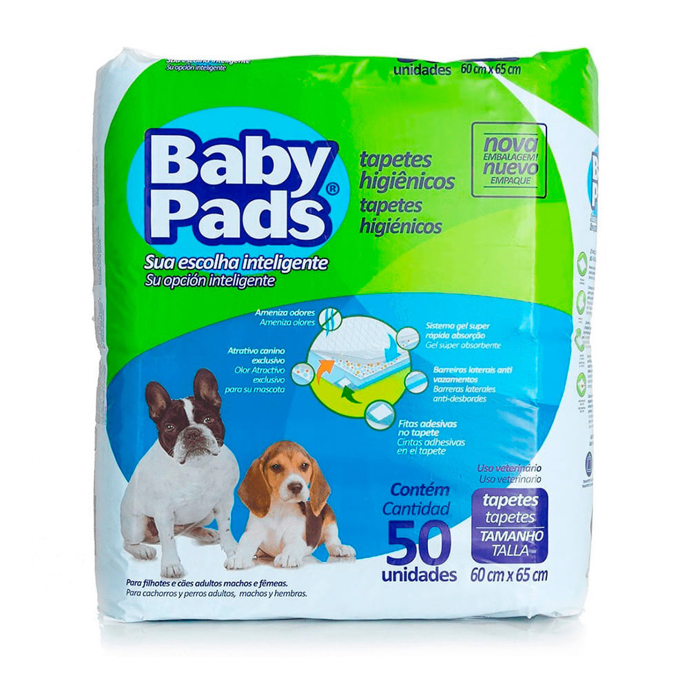 Foto-do-produto-Tapete-Higienico-Caes-Baby-Pads-Com-50-Unidades-no-petshop-online-da-Tudo-de-Bicho