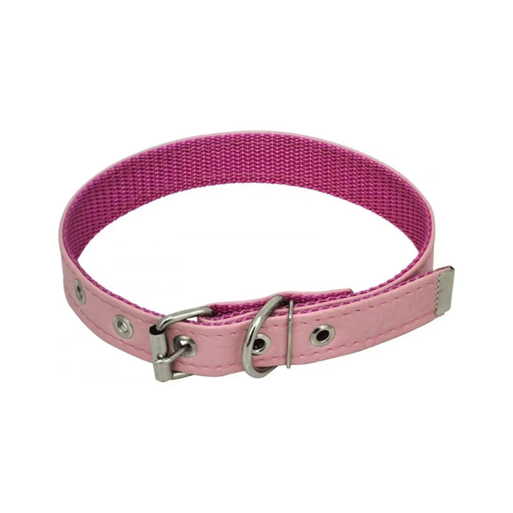 Foto-do-produto-Coleira-Caes-Corino-Sao-Pet-Reforcada-Rosa-Tamanho-2-no-pet-shop-online-da-Tudo-de-Bicho