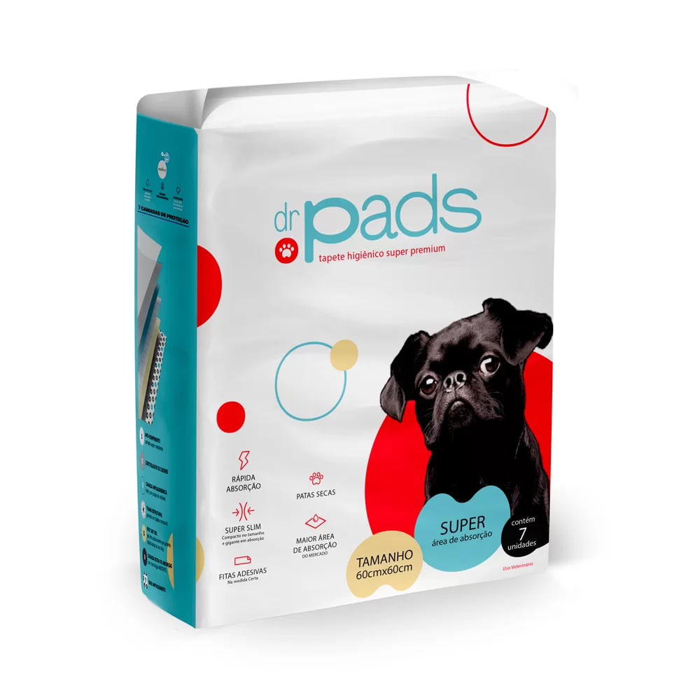 Foto-do-produto-Tapete-Higienico-Para-Caes-Dr-Pads-60x60-07-unidades-no-petshop-online-da-Tudo-de-Bicho