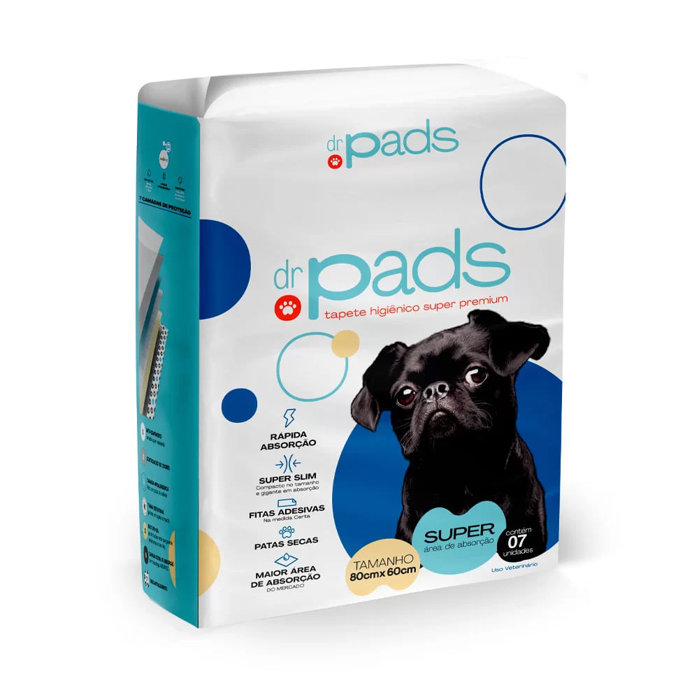 Foto-do-produto-Tapete-Higienico-Para-Caes-Dr-Pads-80x60-07-unidades-no-petshop-online-da-Tudo-de-Bicho