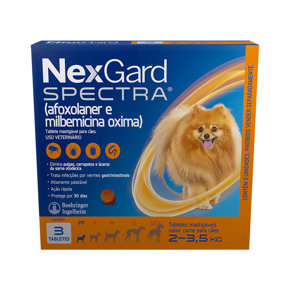 Foto-do-produto-Antipulgas-e-Carrapatos-Nexgard-Spectra-com-3-Tabletes-para-Caes-de-2-a-35kg-no-pet-shop-online-da-Tudo-de-Bicho