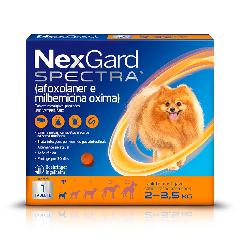 Foto-do-produto-Antipulgas-e-Carrapatos-Nexgard-Spectra-com-1-Tablete-para-Caes-de-2-a-35kg-no-pet-shop-online-da-Tudo-de-Bicho