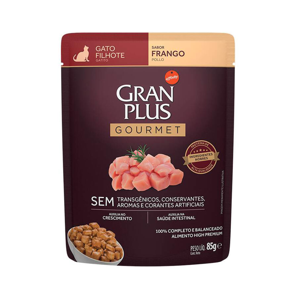 Foto-do-produto-Racao-Umida-Gran-Plus-Gourmet-Gatos-Filhotes-Frango-Sache-85g-no-pet-shop-online-da-Tudo-de-Bicho