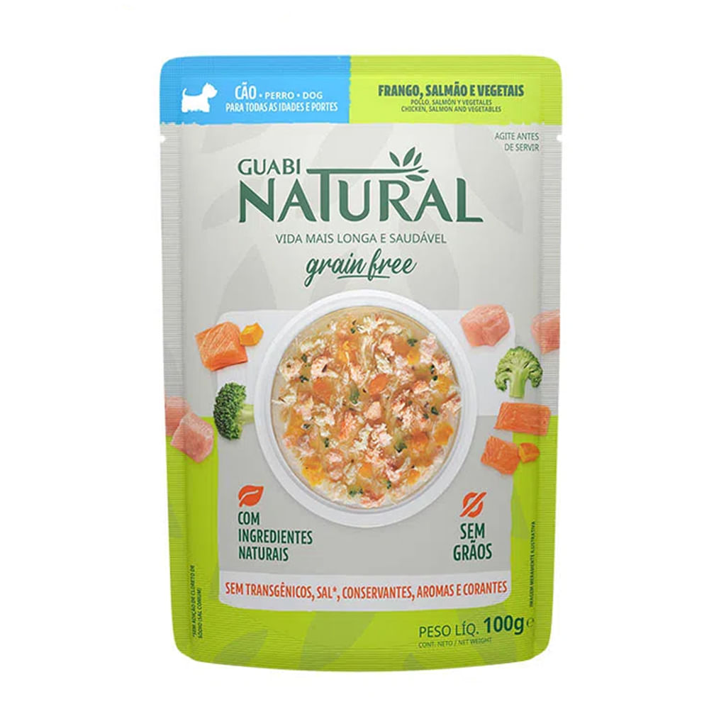 Foto-do-produto-Racao-Umida-Guabi-Natural-Grain-Free-Sache-Caes-Adultos-Salmao-e-Frango-100gr-no-pet-shop-online-da-Tudo-de-Bicho