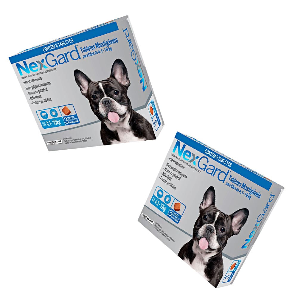 Foto-do-produto-Nexgard-Antipulgas-para-Cachorros-41-a-10Kg-com-3-Comprimidos-Combo-2-caixas-no-pet-shop-online-da-Tudo-de-Bicho