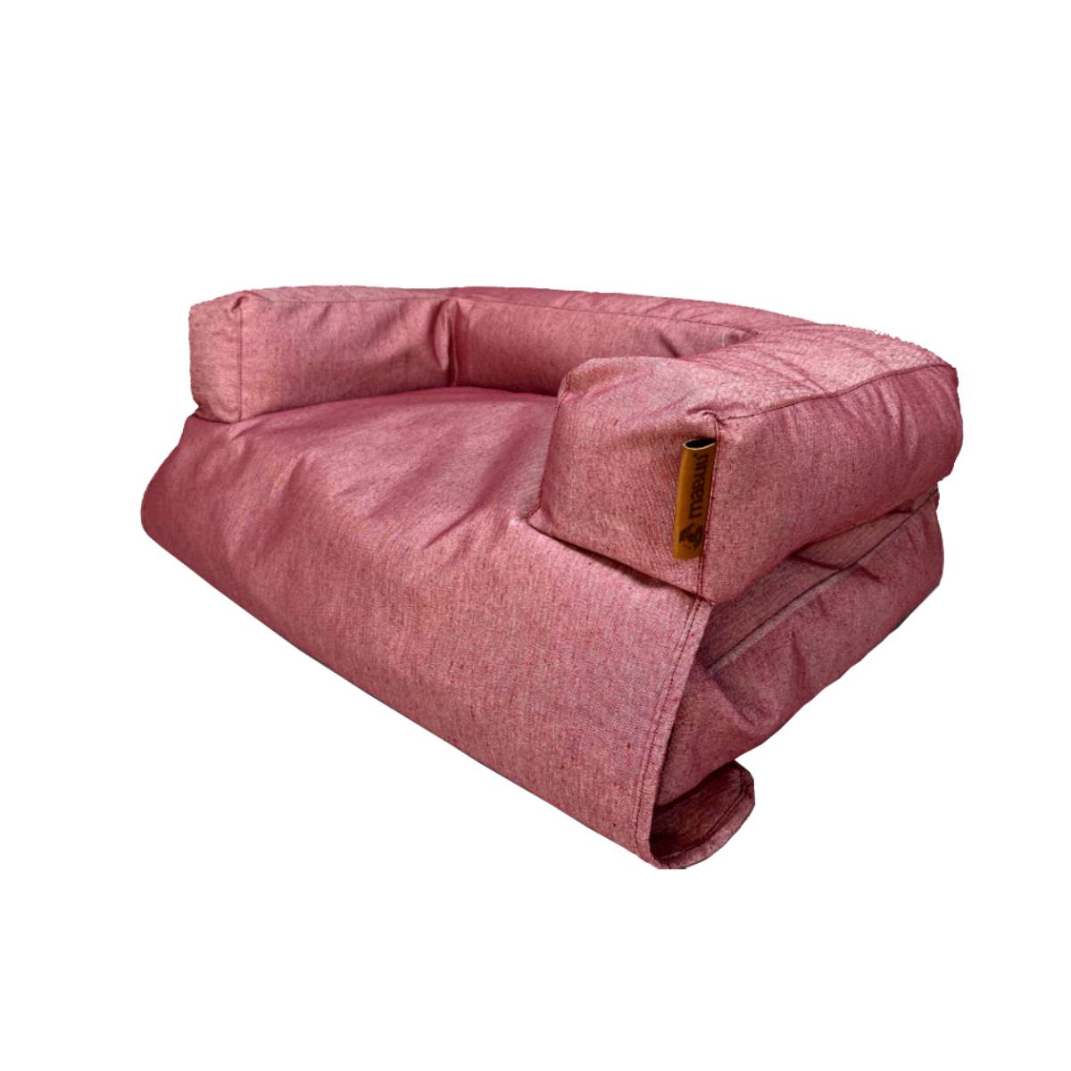 Foto-do-produto-Sofa-3-em-1-em-Linho-para-Caes-e-Gatos-Mabuu-Pet--Vermelho-Mescla-Tamanho-P-no-pet-shop-online-da-Tudo-de-Bicho