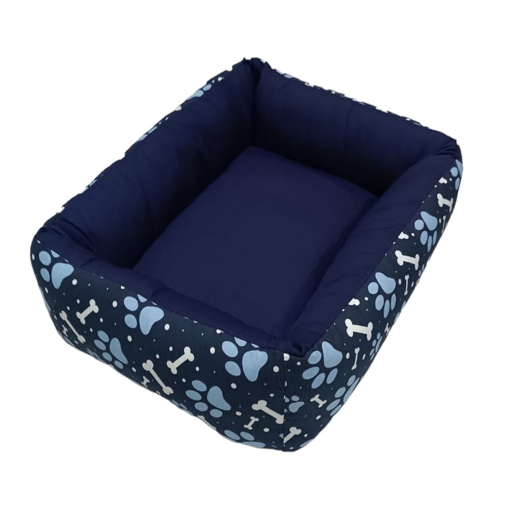 Foto-do-produto-Cama-para-Caes-e-Gatos-CamaPet-Pata-Osso-Azul-Tamanho-P-no-pet-shop-online-da-Tudo-de-Bicho