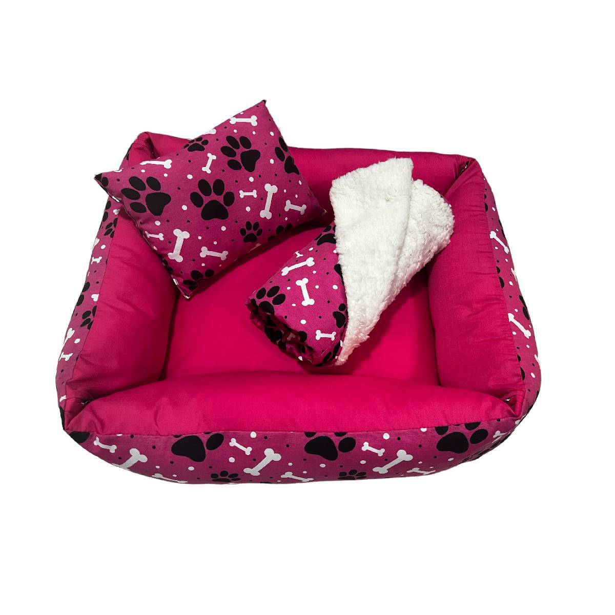 Foto-do-produto-Kit-Cama-Manta-Travesseiro-CamaPet-para-Caes-e-Gatos-Ossinho-Pink-P-no-pet-shop-online-da-Tudo-de-Bicho