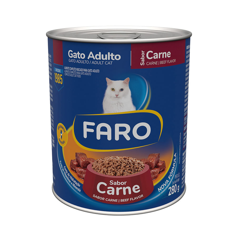 Foto-do-produto-Pate-Faro-para-Gatos-Adultos-Sabor-Carne-Lata-280g-no-pet-shop-online-da-Tudo-de-Bicho