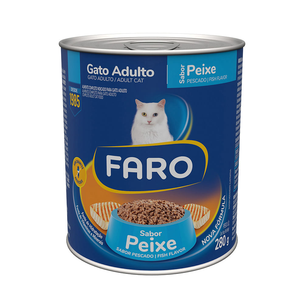 Foto-do-produto-Pate-Faro-para-Gatos-Adultos-Sabor-Peixe-Lata-280g-no-pet-shop-online-da-Tudo-de-Bicho