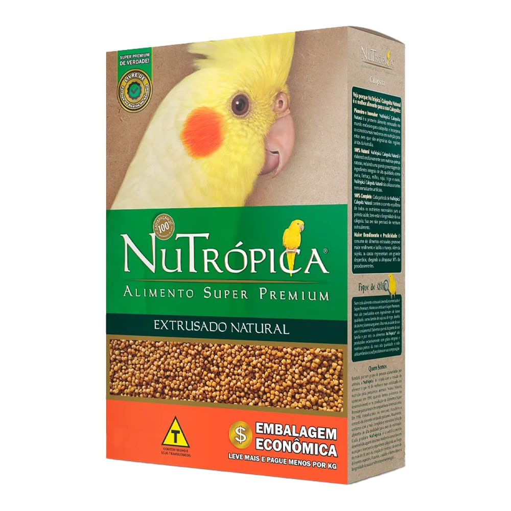 Foto-do-produto-Racao-Para-Calopsita-Natural-Nutropica-Extrusado-Natural-12kg-no-pet-shop-online-da-Tudo-de-Bicho