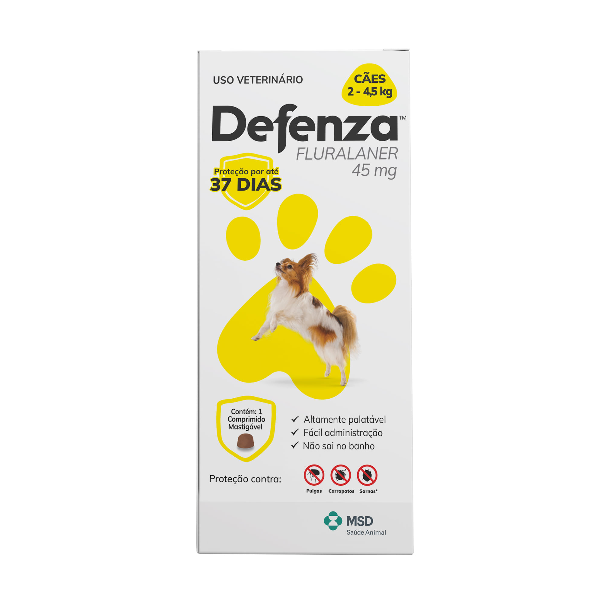 Foto-do-produto-Antipulgas-para-Caes-MSD-45mg-Defenza-de-2-a-45kg-no-pet-shop-online-da-Tudo-de-Bicho