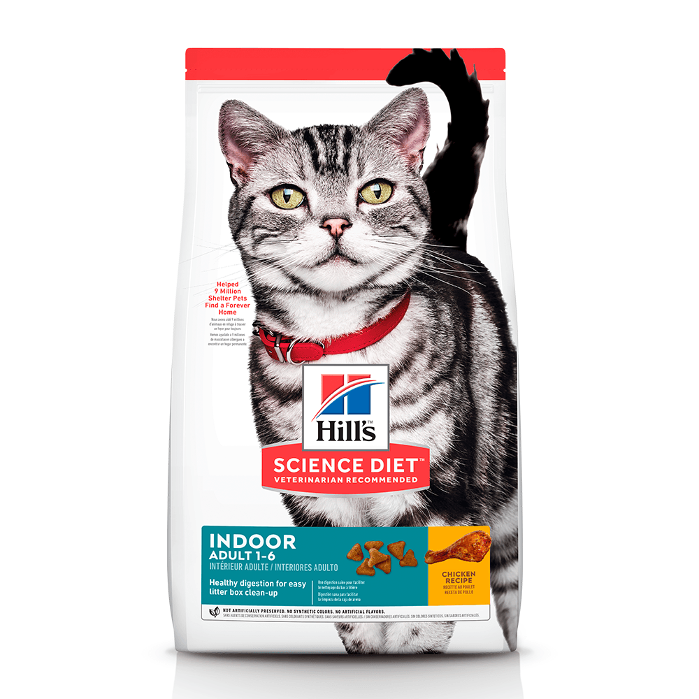 Foto do produto Racao Hills Science Diet Gatos Adultos Indoor 3,17Kg no pet shop online da Tudo de Bicho